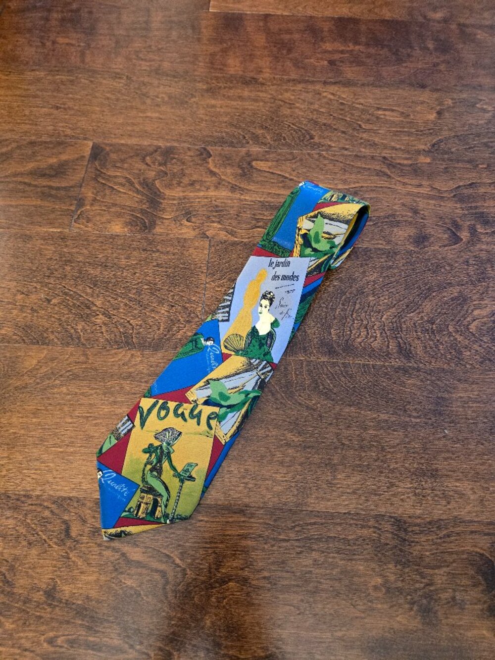 Rare Vintage Gianni Versace Vogue Print Silk Tie